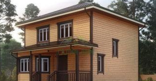 Двухэтажный дом из бруса в Кингисеппе от Строй-Мск - строительство от 136461 руб.